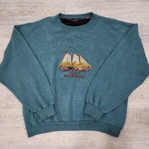 Paul & Shark Yachting Embroidered Crewneck Sweatshirt Made in Italy Men's Size L